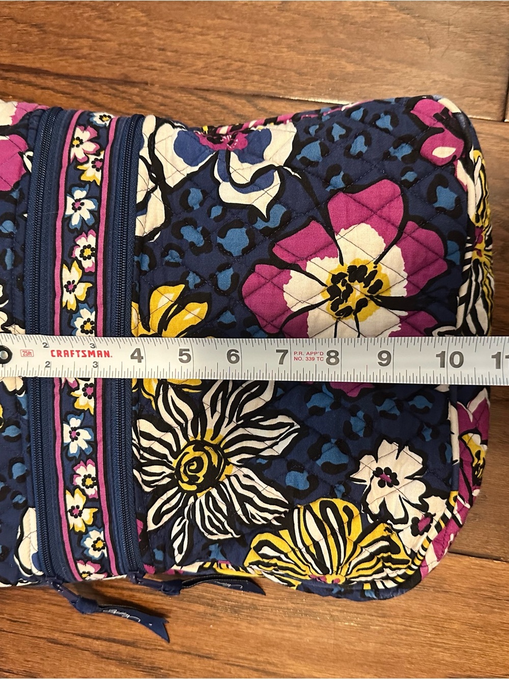 Vera Bradley Floral Navy Crossbody Bag - Pink & Yellow Accents - Picture 3 of 8